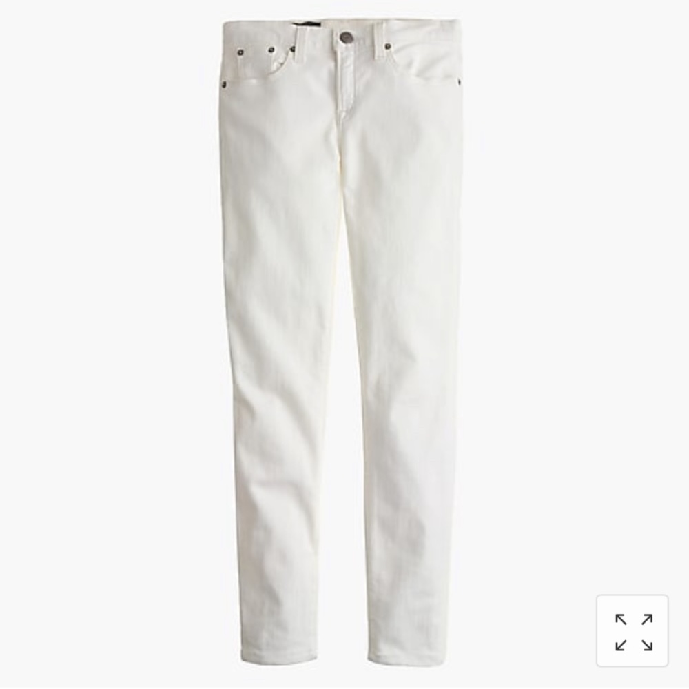 JCrew Toothpick Jean in White